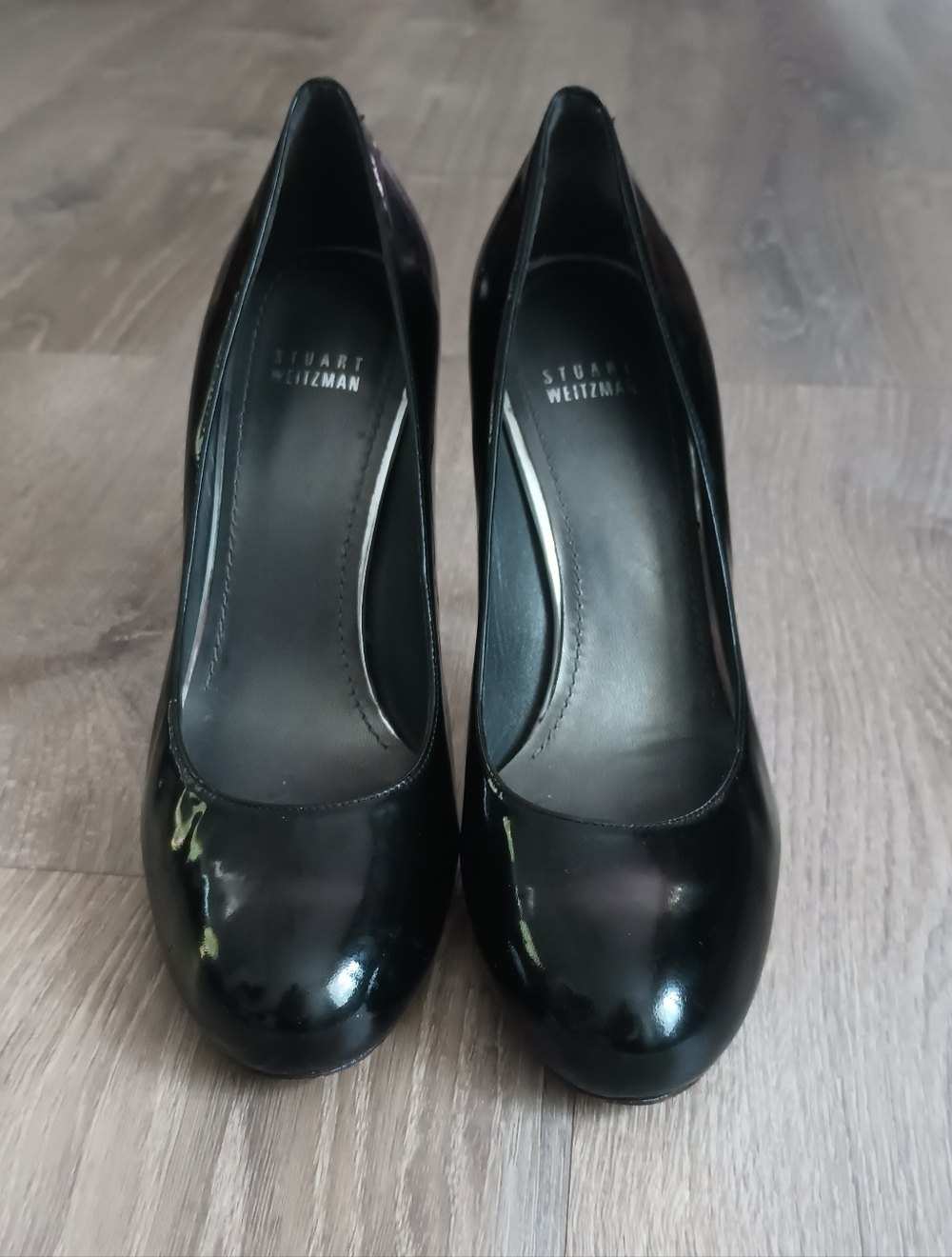 Stuart Weitzman Patent Leather Platform High Pumps (Black) A-25
